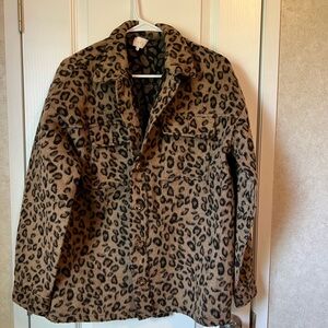 Oversized cheetah coat